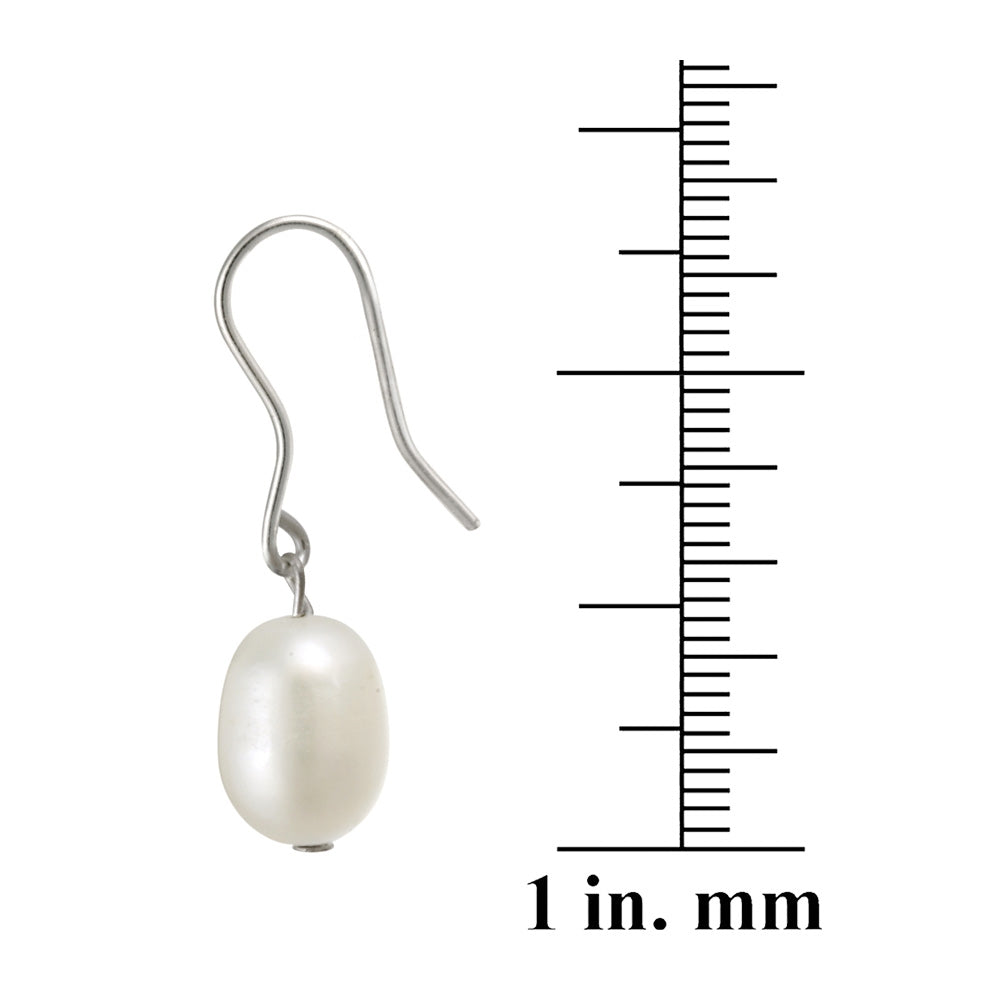 Sterling Silver Freshwater Cultured Pearl Jewelry Necklace, Bracelet Earring Set-4