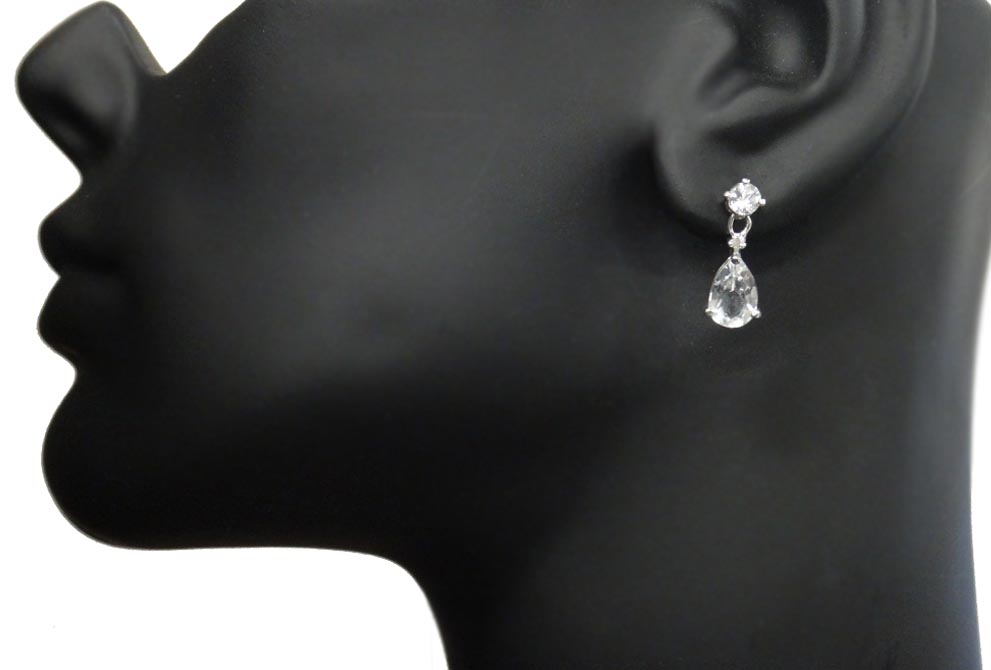 Sterling Silver 10.2ct Amethyst, Blue Topaz, White Topaz & Diamond Accent Teardrop Earrings Set-4