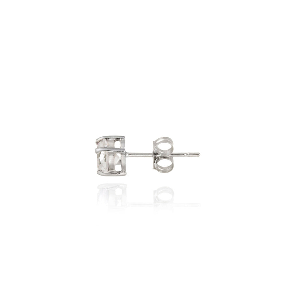 Sterling Silver 4ct White Topaz & Diamond Accent Square Necklace & Earrings Set-5