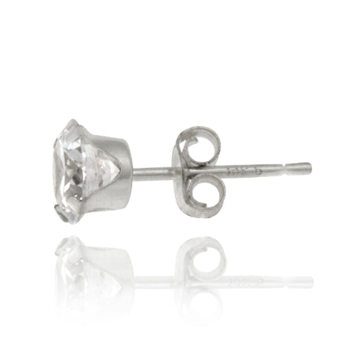 Sterling Silver 6.3ct White Topaz 6mm Stud Earrings, Set of 3-3