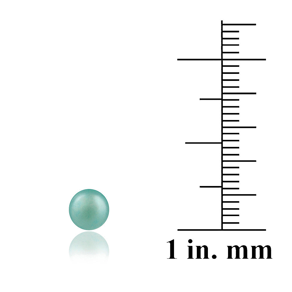 Sterling Silver 5-5.5mm Multi Color Freshwater Cultured Pearl Stud Earrings, Set of 10-4