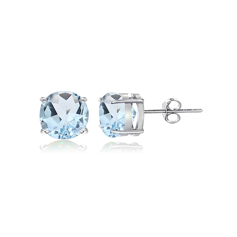 Sterling Silver 3.9ct Blue and White Topaz Oval Necklace & Earrings Set-3