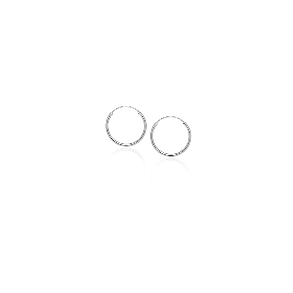 Sterling Silver Set of Three Endless Hoop Earrings, 10mm-3