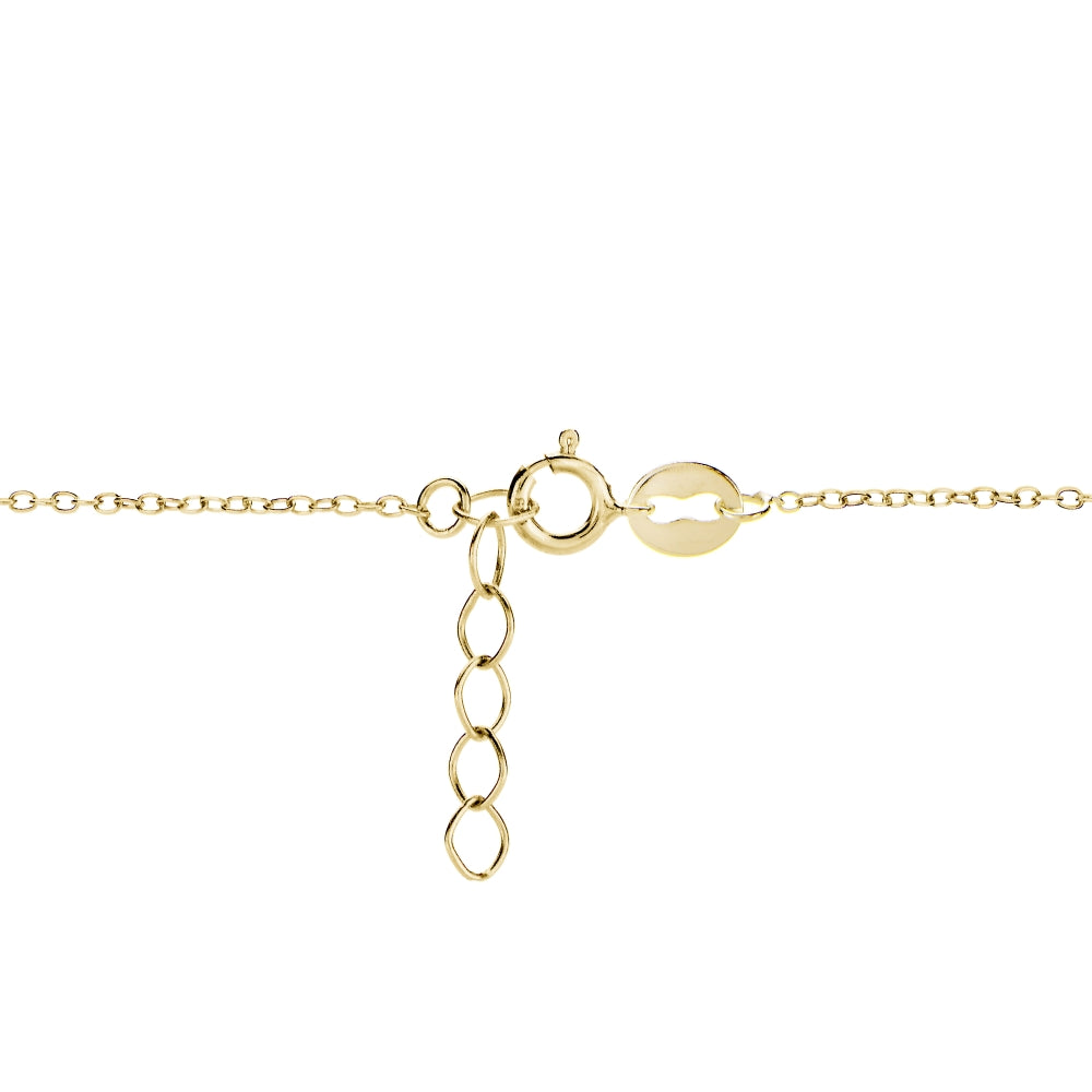 Gold Tone over Sterling Silver Cubic Zirconia Anklet and Toe Ring Set-4