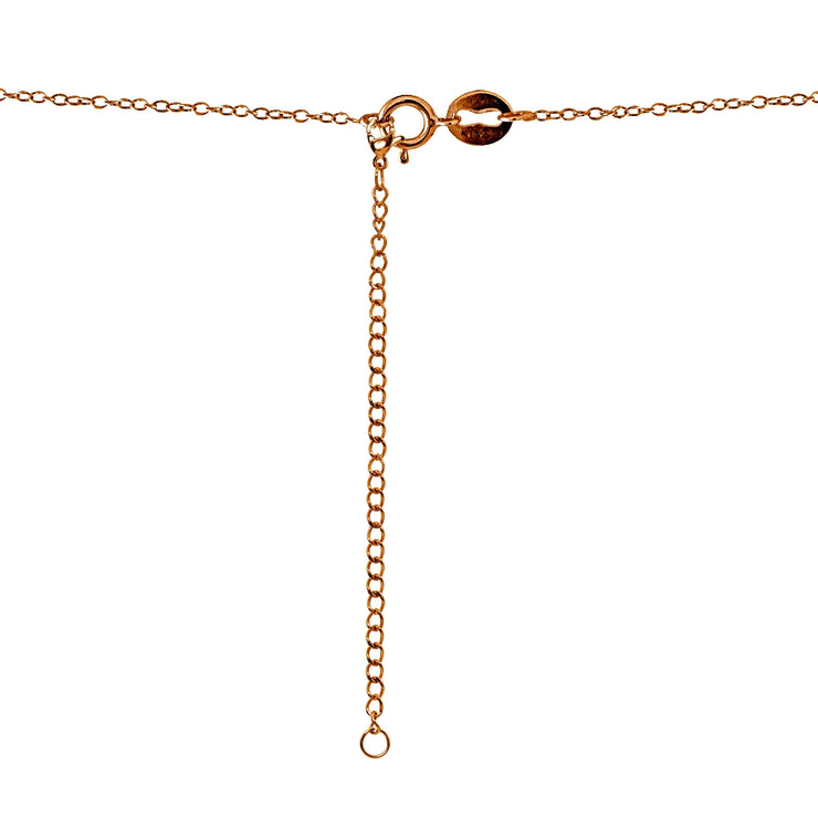 Set of 4 Rose Gold Flash Stainless Steel Chain Link Extenders for Pendant Necklace Bracelet Anklet (2-6 Inches)
