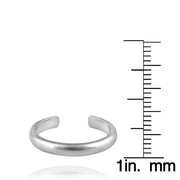 Sterling Silver High Polished Plain Simple Toe Ring