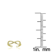 Yellow Gold Flashed Sterling Silver Figure 8 Infinity Toe Ring