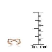 Rose Gold Flashed Sterling Silver Figure 8 Infinity Toe Ring